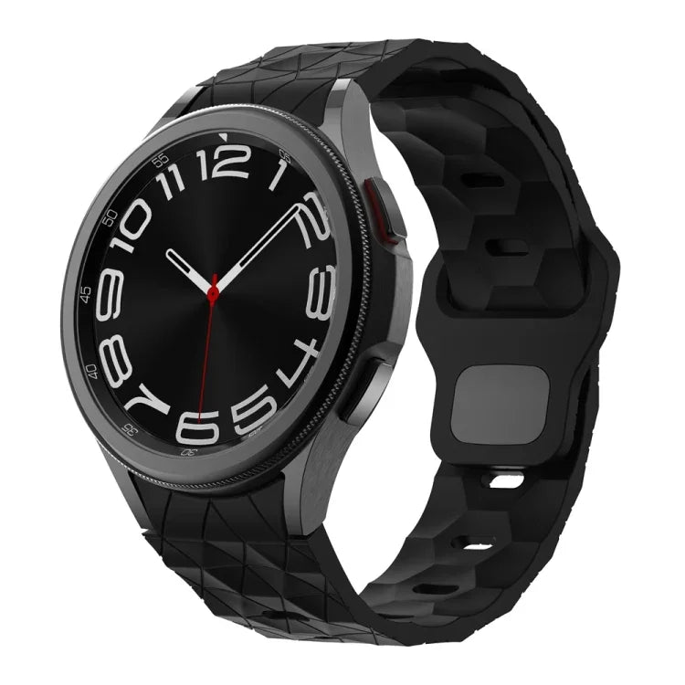 Silikon-Uhrenarmband mit Fußballmuster und umgekehrter Schnalle, für Samsung Galaxy Watch 6 / 6 Classic