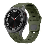 Silikon-Uhrenarmband mit Fußballmuster und umgekehrter Schnalle, für Samsung Galaxy Watch 6 / 6 Classic