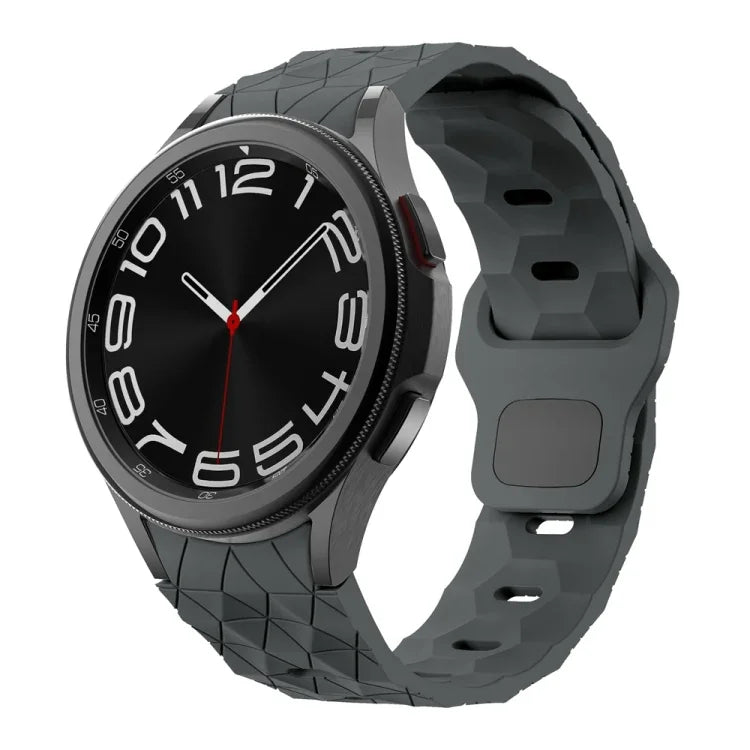 Silikon-Uhrenarmband mit Fußballmuster und umgekehrter Schnalle, für Samsung Galaxy Watch 6 / 6 Classic