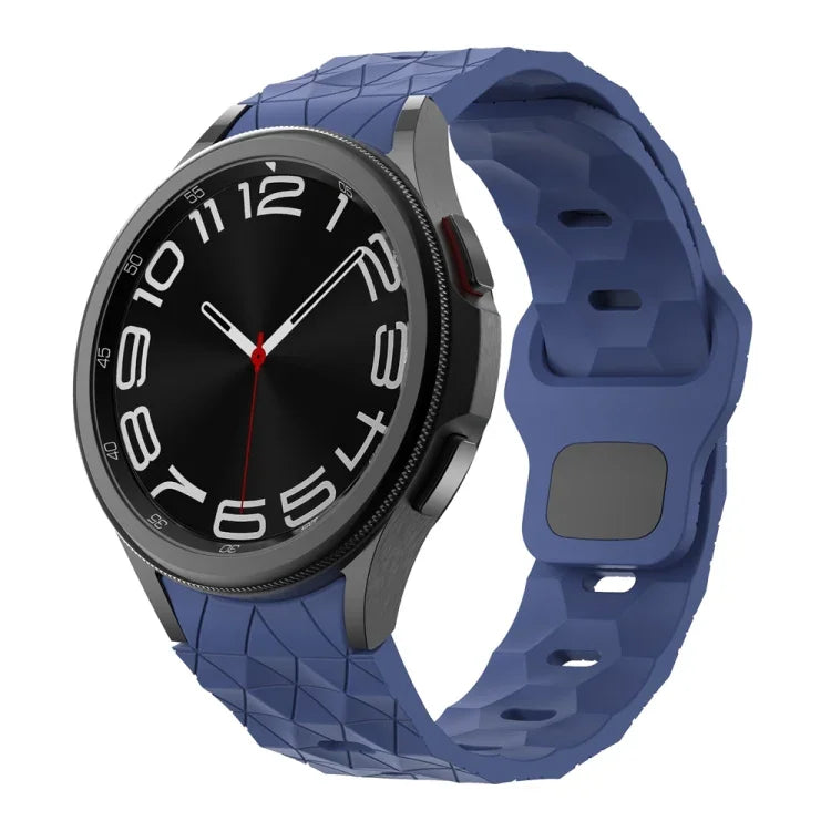 Silikon-Uhrenarmband mit Fußballmuster und umgekehrter Schnalle, für Samsung Galaxy Watch 6 / 6 Classic