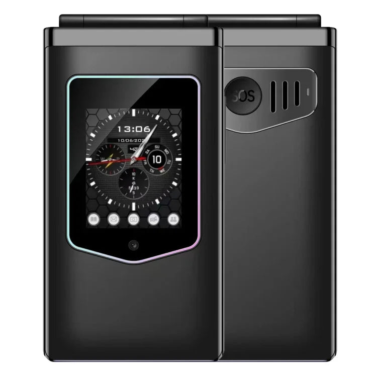HAMTOD T8 4G Klapphandy, 2,8 Zoll + 1,77 Zoll, VoLTE, Bluetooth, SOS, OTG, EU-Version