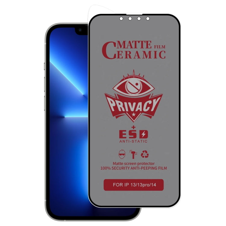Vollflächige mattierte Keramik-Sichtschutzfolie für iPhone 17e / 16e / 14 / 13 Pro / 13, für iPhone 17 Pro Max, für iPhone 17 Pro, für iPhone 17, für iPhone Air, für iPhone 16 Pro Max, für iPhone 16 Pro, für iPhone 16 Plus, für iPhone 16...