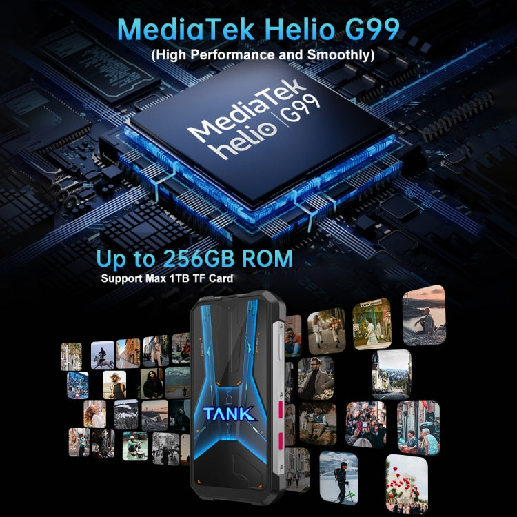 Unihertz Tank mini 1 / 8849, 100-MP-Kamera, 4,3-Zoll-Display, Android 13, Helio G99 Octa-Core-Prozessor, Netzwerk: 4G, Tank mini 1 8 GB + 256 GB