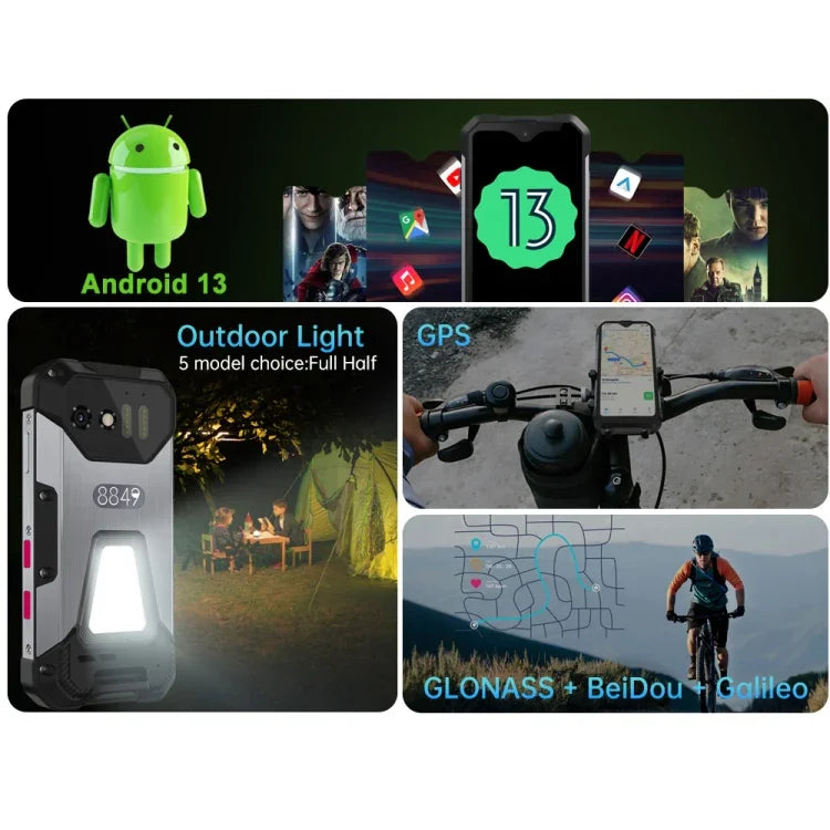 Unihertz Tank mini 1 / 8849, 100-MP-Kamera, 4,3-Zoll-Display, Android 13, Helio G99 Octa-Core-Prozessor, Netzwerk: 4G, Tank mini 1 8 GB + 256 GB