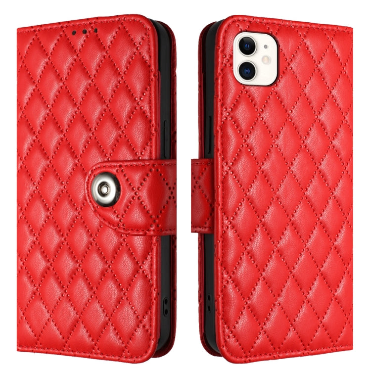 Rhombische Struktur Flip Leder Handyhülle mit Trageschlaufe, Für iPhone 11, Für iPhone 11 Pro, Für iPhone XS / X, Für iPhone XR, Für iPhone XS Max, Für iPhone 8 Plus / 7 Plus / 6s Plus