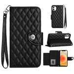 Rhombische Struktur Flip Leder Handyhülle mit Trageschlaufe, Für iPhone 11, Für iPhone 11 Pro, Für iPhone XS / X, Für iPhone XR, Für iPhone XS Max, Für iPhone 8 Plus / 7 Plus / 6s Plus