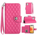 Rhombische Struktur Flip Leder Handyhülle mit Trageschlaufe, Für iPhone 11, Für iPhone 11 Pro, Für iPhone XS / X, Für iPhone XR, Für iPhone XS Max, Für iPhone 8 Plus / 7 Plus / 6s Plus