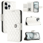 Rhombenförmige Textur Flip Leder Handyhülle mit Lanyard, für iPhone 17 Pro Max, für iPhone 17 Pro, für iPhone 17, für iPhone Air, für iPhone SE 2024, für iPhone 16 Pro Max, für iPhone 16 Pro, für iPhone 16 Plus