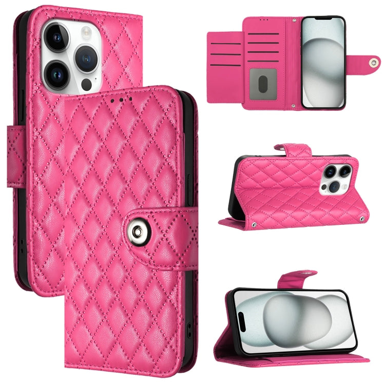 Rhombenförmige Textur Flip Leder Handyhülle mit Lanyard, für iPhone 17 Pro Max, für iPhone 17 Pro, für iPhone 17, für iPhone Air, für iPhone SE 2024, für iPhone 16 Pro Max, für iPhone 16 Pro, für iPhone 16 Plus