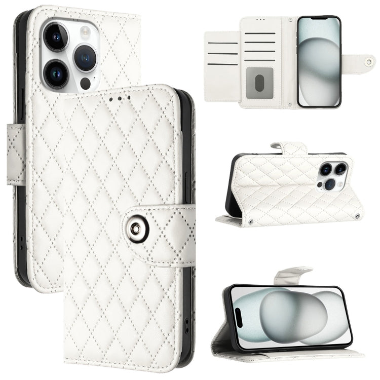 Rhombenförmige Textur Flip Leder Handyhülle mit Lanyard, für iPhone 17 Pro Max, für iPhone 17 Pro, für iPhone 17, für iPhone Air, für iPhone SE 2024, für iPhone 16 Pro Max, für iPhone 16 Pro, für iPhone 16 Plus