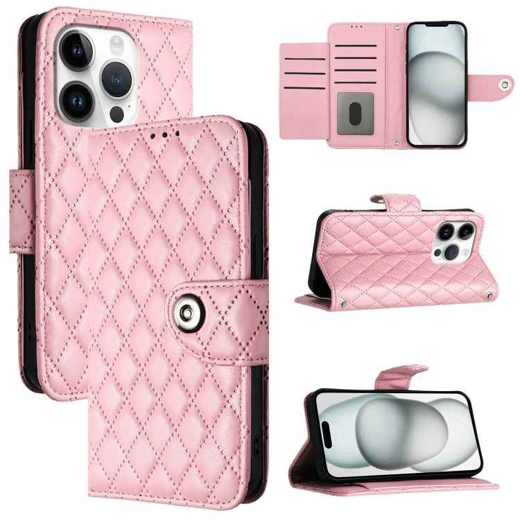 Rhombenförmige Textur Flip Leder Handyhülle mit Lanyard, für iPhone 17 Pro Max, für iPhone 17 Pro, für iPhone 17, für iPhone Air, für iPhone SE 2024, für iPhone 16 Pro Max, für iPhone 16 Pro, für iPhone 16 Plus