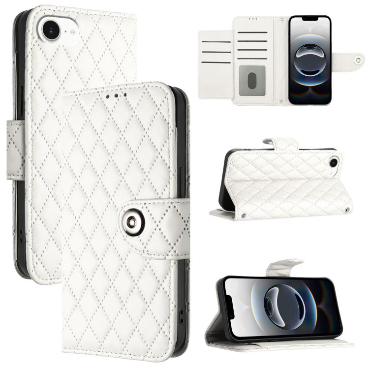 Rhombenförmige Textur Flip Leder Handyhülle mit Lanyard, für iPhone 17 Pro Max, für iPhone 17 Pro, für iPhone 17, für iPhone Air, für iPhone SE 2024, für iPhone 16 Pro Max, für iPhone 16 Pro, für iPhone 16 Plus