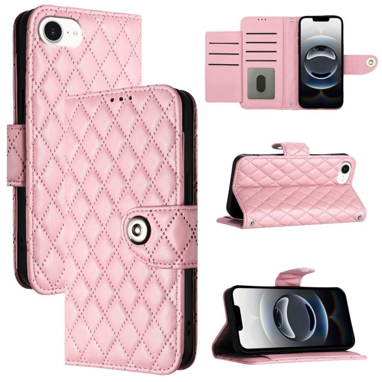 Rhombenförmige Textur Flip Leder Handyhülle mit Lanyard, für iPhone 17 Pro Max, für iPhone 17 Pro, für iPhone 17, für iPhone Air, für iPhone SE 2024, für iPhone 16 Pro Max, für iPhone 16 Pro, für iPhone 16 Plus
