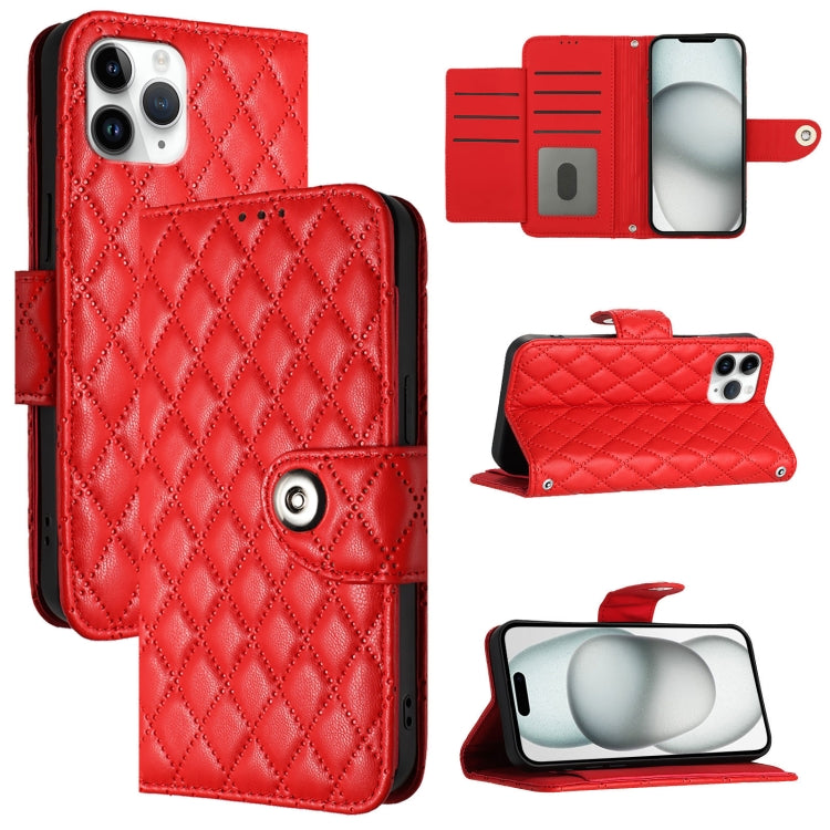 Rhombische Struktur Flip Leder Handyhülle mit Trageschlaufe, Für iPhone 11, Für iPhone 11 Pro, Für iPhone XS / X, Für iPhone XR, Für iPhone XS Max, Für iPhone 8 Plus / 7 Plus / 6s Plus
