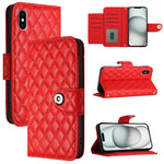 Rhombische Struktur Flip Leder Handyhülle mit Trageschlaufe, Für iPhone 11, Für iPhone 11 Pro, Für iPhone XS / X, Für iPhone XR, Für iPhone XS Max, Für iPhone 8 Plus / 7 Plus / 6s Plus