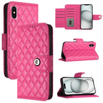 Rhombische Struktur Flip Leder Handyhülle mit Trageschlaufe, Für iPhone 11, Für iPhone 11 Pro, Für iPhone XS / X, Für iPhone XR, Für iPhone XS Max, Für iPhone 8 Plus / 7 Plus / 6s Plus