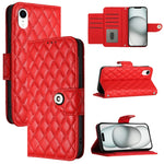 Rhombische Struktur Flip Leder Handyhülle mit Trageschlaufe, Für iPhone 11, Für iPhone 11 Pro, Für iPhone XS / X, Für iPhone XR, Für iPhone XS Max, Für iPhone 8 Plus / 7 Plus / 6s Plus