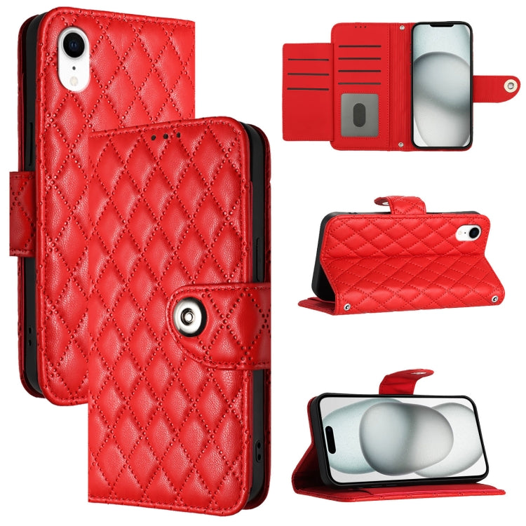 Rhombische Struktur Flip Leder Handyhülle mit Trageschlaufe, Für iPhone 11, Für iPhone 11 Pro, Für iPhone XS / X, Für iPhone XR, Für iPhone XS Max, Für iPhone 8 Plus / 7 Plus / 6s Plus