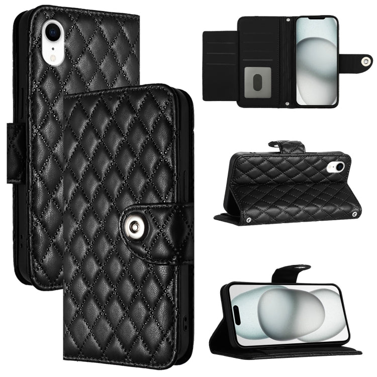 Rhombische Struktur Flip Leder Handyhülle mit Trageschlaufe, Für iPhone 11, Für iPhone 11 Pro, Für iPhone XS / X, Für iPhone XR, Für iPhone XS Max, Für iPhone 8 Plus / 7 Plus / 6s Plus