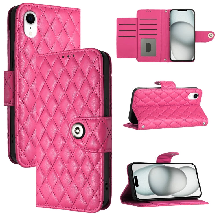 Rhombische Struktur Flip Leder Handyhülle mit Trageschlaufe, Für iPhone 11, Für iPhone 11 Pro, Für iPhone XS / X, Für iPhone XR, Für iPhone XS Max, Für iPhone 8 Plus / 7 Plus / 6s Plus