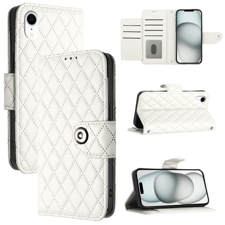 Rhombische Struktur Flip Leder Handyhülle mit Trageschlaufe, Für iPhone 11, Für iPhone 11 Pro, Für iPhone XS / X, Für iPhone XR, Für iPhone XS Max, Für iPhone 8 Plus / 7 Plus / 6s Plus