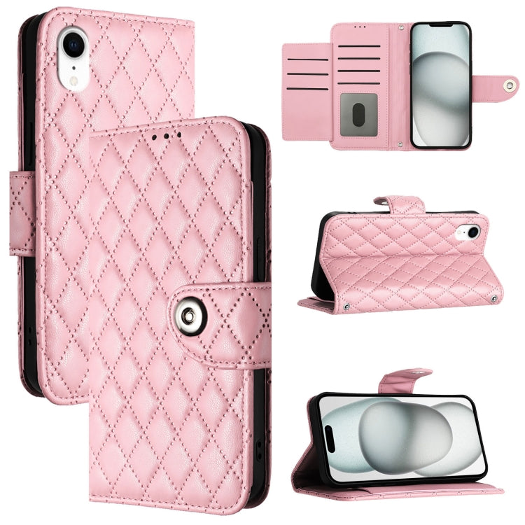 Rhombische Struktur Flip Leder Handyhülle mit Trageschlaufe, Für iPhone 11, Für iPhone 11 Pro, Für iPhone XS / X, Für iPhone XR, Für iPhone XS Max, Für iPhone 8 Plus / 7 Plus / 6s Plus