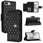 Rhombische Struktur Flip Leder Handyhülle mit Trageschlaufe, Für iPhone 11, Für iPhone 11 Pro, Für iPhone XS / X, Für iPhone XR, Für iPhone XS Max, Für iPhone 8 Plus / 7 Plus / 6s Plus