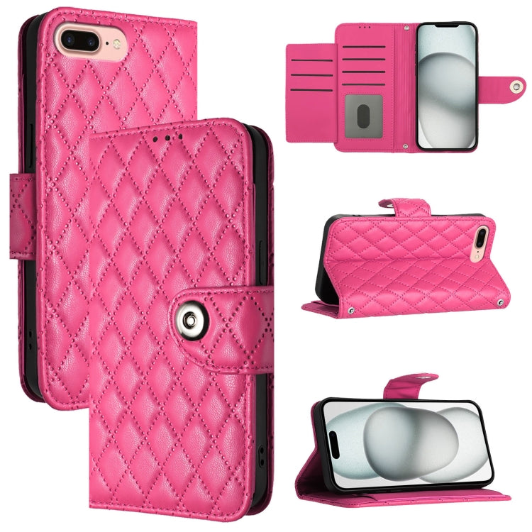 Rhombische Struktur Flip Leder Handyhülle mit Trageschlaufe, Für iPhone 11, Für iPhone 11 Pro, Für iPhone XS / X, Für iPhone XR, Für iPhone XS Max, Für iPhone 8 Plus / 7 Plus / 6s Plus