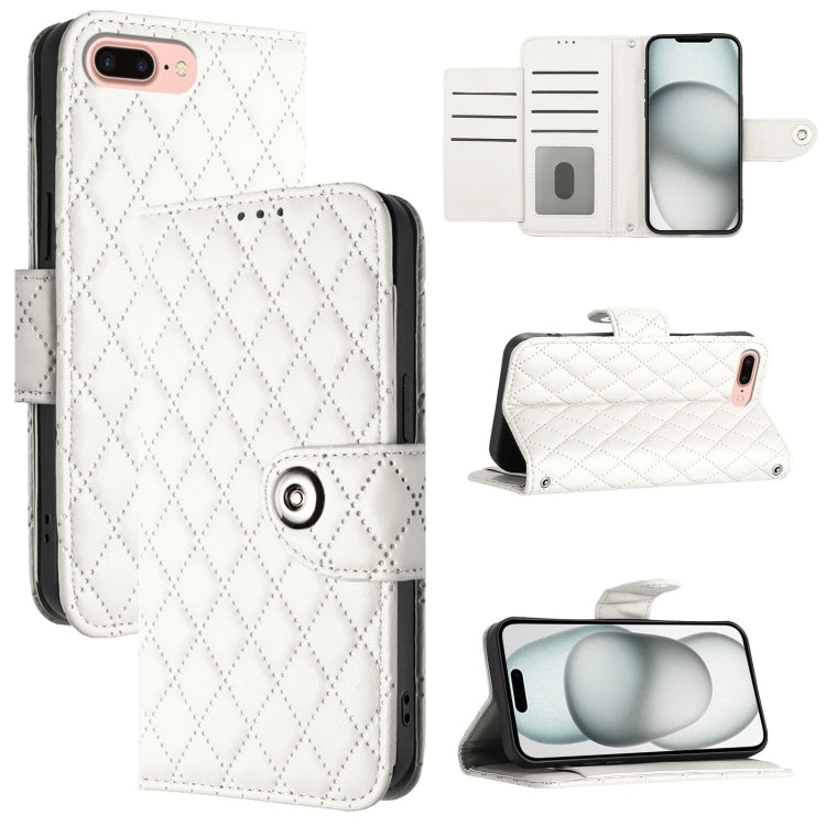 Rhombische Struktur Flip Leder Handyhülle mit Trageschlaufe, Für iPhone 11, Für iPhone 11 Pro, Für iPhone XS / X, Für iPhone XR, Für iPhone XS Max, Für iPhone 8 Plus / 7 Plus / 6s Plus