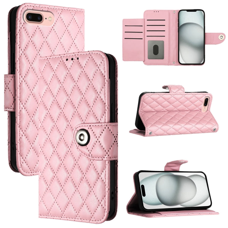 Rhombische Struktur Flip Leder Handyhülle mit Trageschlaufe, Für iPhone 11, Für iPhone 11 Pro, Für iPhone XS / X, Für iPhone XR, Für iPhone XS Max, Für iPhone 8 Plus / 7 Plus / 6s Plus