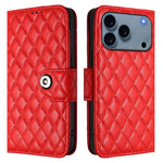 Rhombenförmige Textur Flip Leder Handyhülle mit Lanyard, für iPhone 17 Pro Max, für iPhone 17 Pro, für iPhone 17, für iPhone Air, für iPhone SE 2024, für iPhone 16 Pro Max, für iPhone 16 Pro, für iPhone 16 Plus