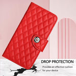 Rhombenförmige Textur Flip Leder Handyhülle mit Lanyard, für iPhone 17 Pro Max, für iPhone 17 Pro, für iPhone 17, für iPhone Air, für iPhone SE 2024, für iPhone 16 Pro Max, für iPhone 16 Pro, für iPhone 16 Plus