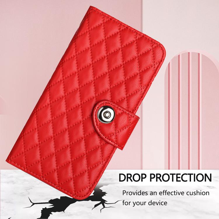 Rhombenförmige Textur Flip Leder Handyhülle mit Lanyard, für iPhone 17 Pro Max, für iPhone 17 Pro, für iPhone 17, für iPhone Air, für iPhone SE 2024, für iPhone 16 Pro Max, für iPhone 16 Pro, für iPhone 16 Plus