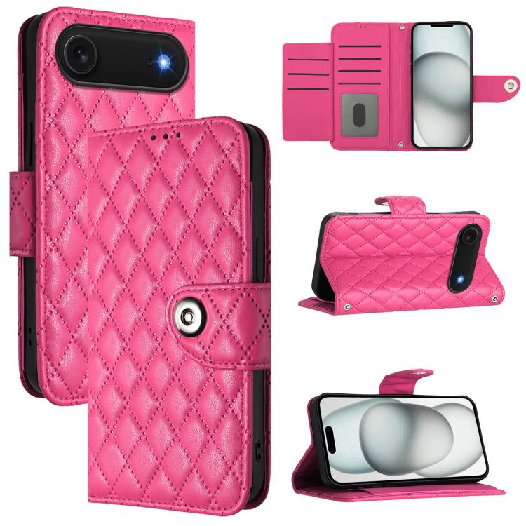 Rhombenförmige Textur Flip Leder Handyhülle mit Lanyard, für iPhone 17 Pro Max, für iPhone 17 Pro, für iPhone 17, für iPhone Air, für iPhone SE 2024, für iPhone 16 Pro Max, für iPhone 16 Pro, für iPhone 16 Plus