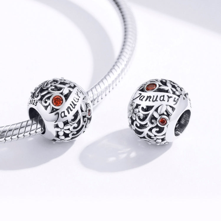 S925 Sterlingsilber 12 Geburtsstein DIY Armband Halskette Zubehör, Januar, Februar, März, April, Mai, Juni, Juli, August, September, Oktober, November, Dezember