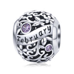 S925 Sterlingsilber 12 Geburtsstein DIY Armband Halskette Zubehör, Januar, Februar, März, April, Mai, Juni, Juli, August, September, Oktober, November, Dezember