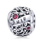 S925 Sterlingsilber 12 Geburtsstein DIY Armband Halskette Zubehör, Januar, Februar, März, April, Mai, Juni, Juli, August, September, Oktober, November, Dezember