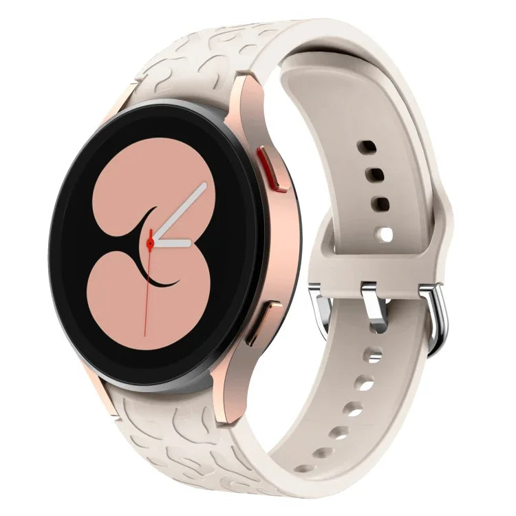Leopard Print Embossed Silicone Watch Band, For Samsung Galaxy Watch 6