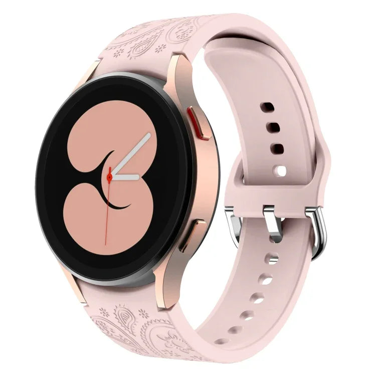 Silikonarmband mit Blumenmuster im Ethno-Stil, passend für Samsung Galaxy Watch 6