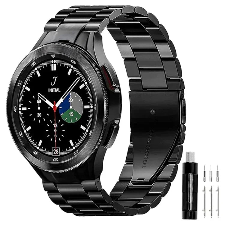 Dreireihiges Edelstahl-Uhrenarmband, für Samsung Galaxy Watch 6 / 5 / 4