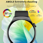 QX10 1,43 Zoll BT5.2 Smartwatch, unterstützt Schlaf-/Herzfrequenz-/Blutsauerstoff-/Blutdrucküberwachung