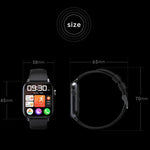 QS08 PRO 1,83 Zoll BT5.2 Smartwatch mit Unterstützung für Schlaf-/Herzfrequenz-/Blutsauerstoff-/Temperatur-/Blutdrucküberwachung