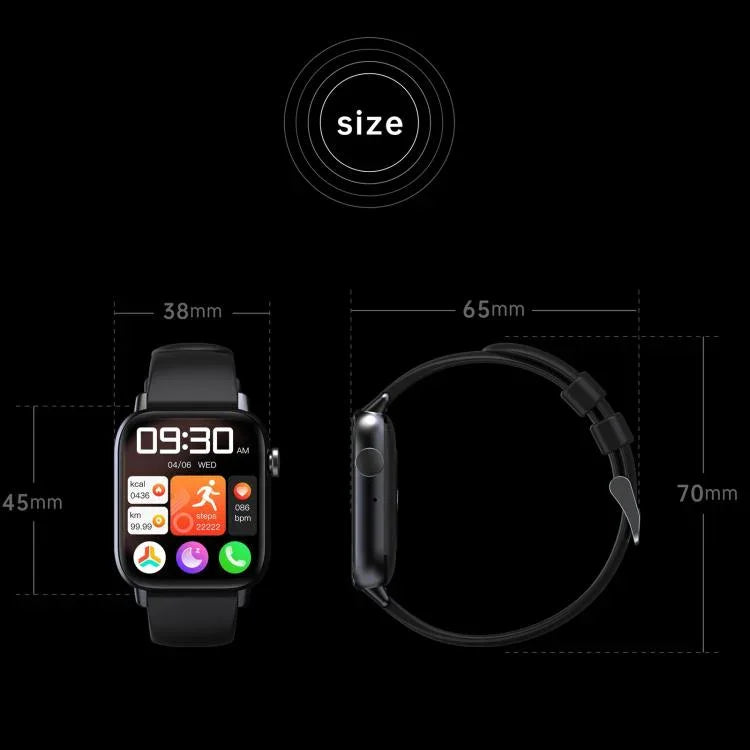 QS08 PRO 1,83 Zoll BT5.2 Smartwatch mit Unterstützung für Schlaf-/Herzfrequenz-/Blutsauerstoff-/Temperatur-/Blutdrucküberwachung