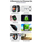 QS08 PRO 1,83 Zoll BT5.2 Smartwatch mit Unterstützung für Schlaf-/Herzfrequenz-/Blutsauerstoff-/Temperatur-/Blutdrucküberwachung
