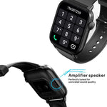 QS08 PRO 1,83 Zoll BT5.2 Smartwatch mit Unterstützung für Schlaf-/Herzfrequenz-/Blutsauerstoff-/Temperatur-/Blutdrucküberwachung