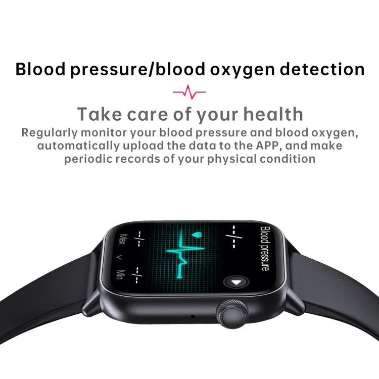 QS08 PRO 1,83 Zoll BT5.2 Smartwatch mit Unterstützung für Schlaf-/Herzfrequenz-/Blutsauerstoff-/Temperatur-/Blutdrucküberwachung