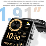QS11 1,91 Zoll BT5.2 Smartwatch, unterstützt Schlaf-/Herzfrequenz-/Blutsauerstoff-/Blutdrucküberwachung