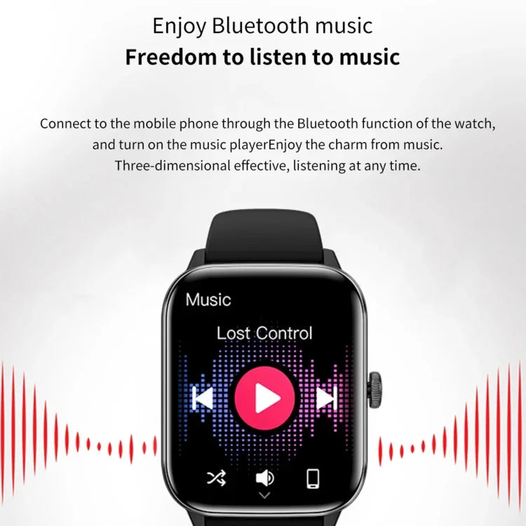 QS11 1,91 Zoll BT5.2 Smartwatch, unterstützt Schlaf-/Herzfrequenz-/Blutsauerstoff-/Blutdrucküberwachung
