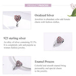 S925 Sterling Silber Rote Herzperlen DIY Armband Halskette Zubehör