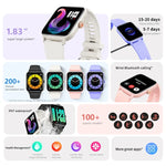QS13 1,83 Zoll BT5.2 Smartwatch, unterstützt Bluetooth-Anrufe / Schlafüberwachung / Blutzuckermessung / Blutsauerstoffmessung / Herzfrequenzmessung / Blutdruckmessung